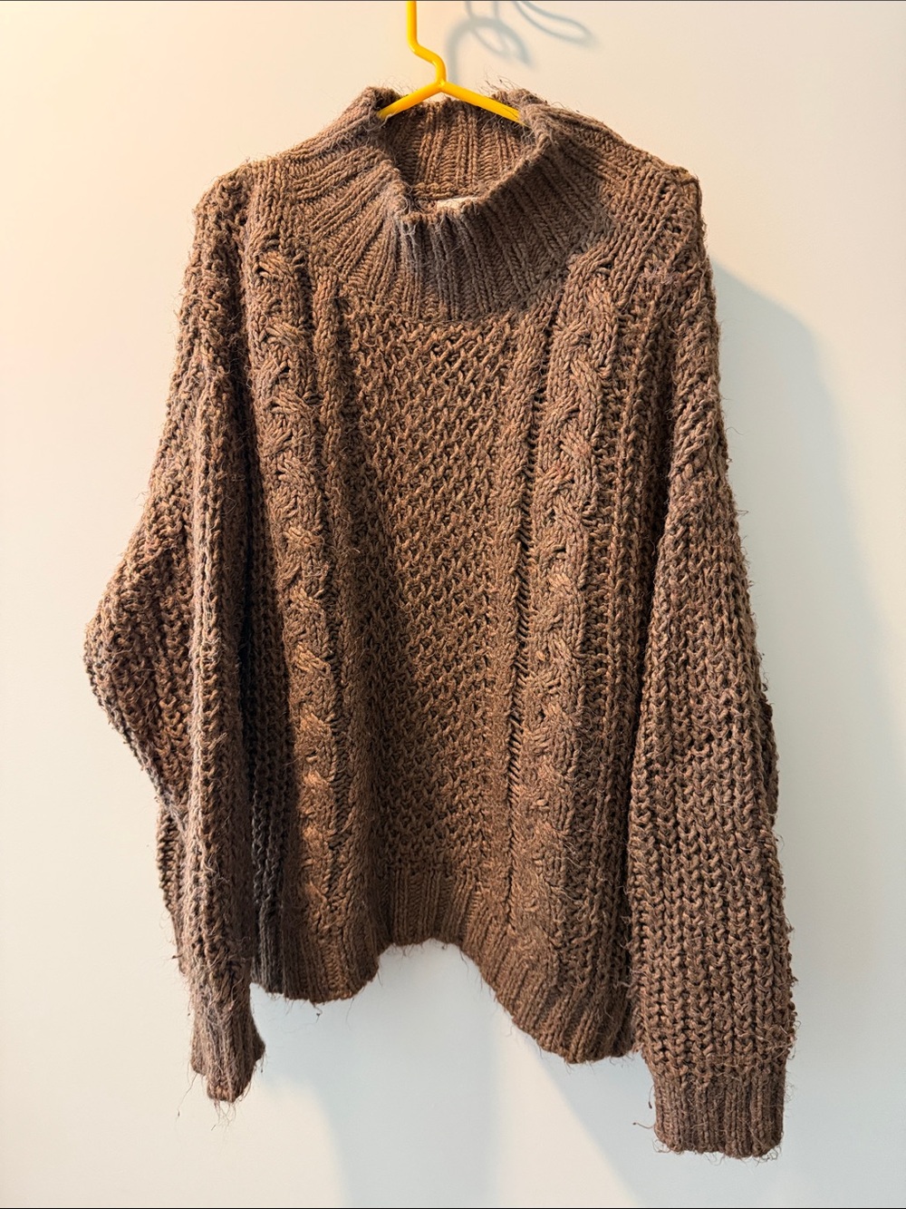 Universal Thread Chunky Cable Knit Turtleneck Sweater - Brown